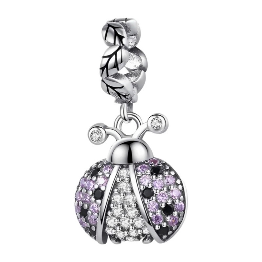 Linx Zircon Ladybug Dangle Charm